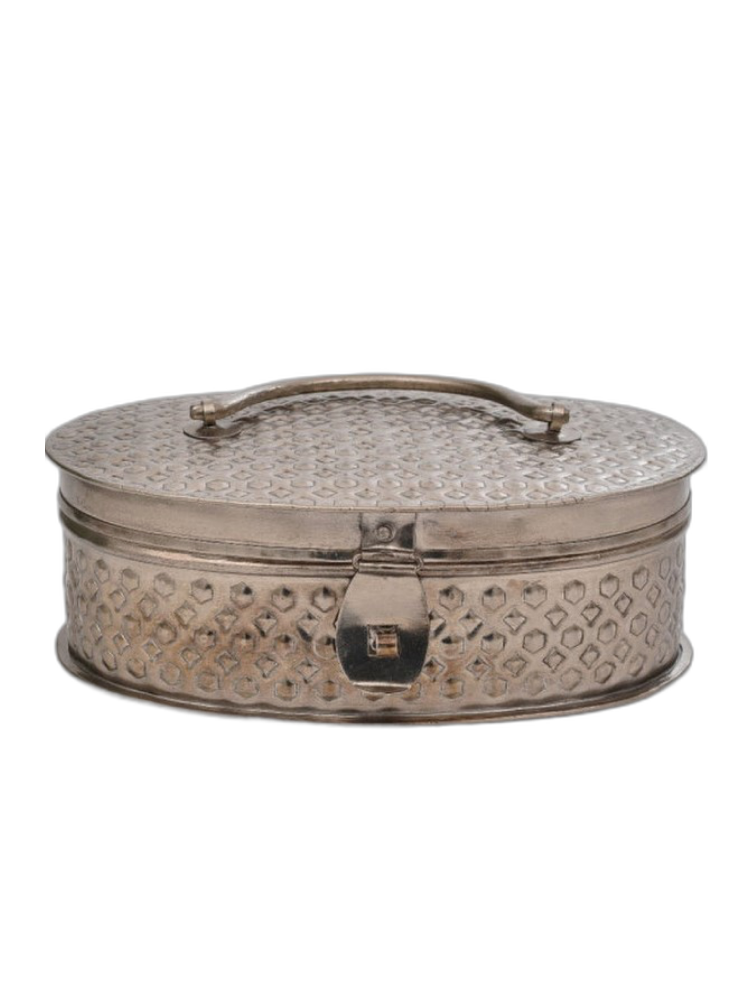 Изображение товара Металлическая овальная шкатулка с гравировкой эксклюзив никель