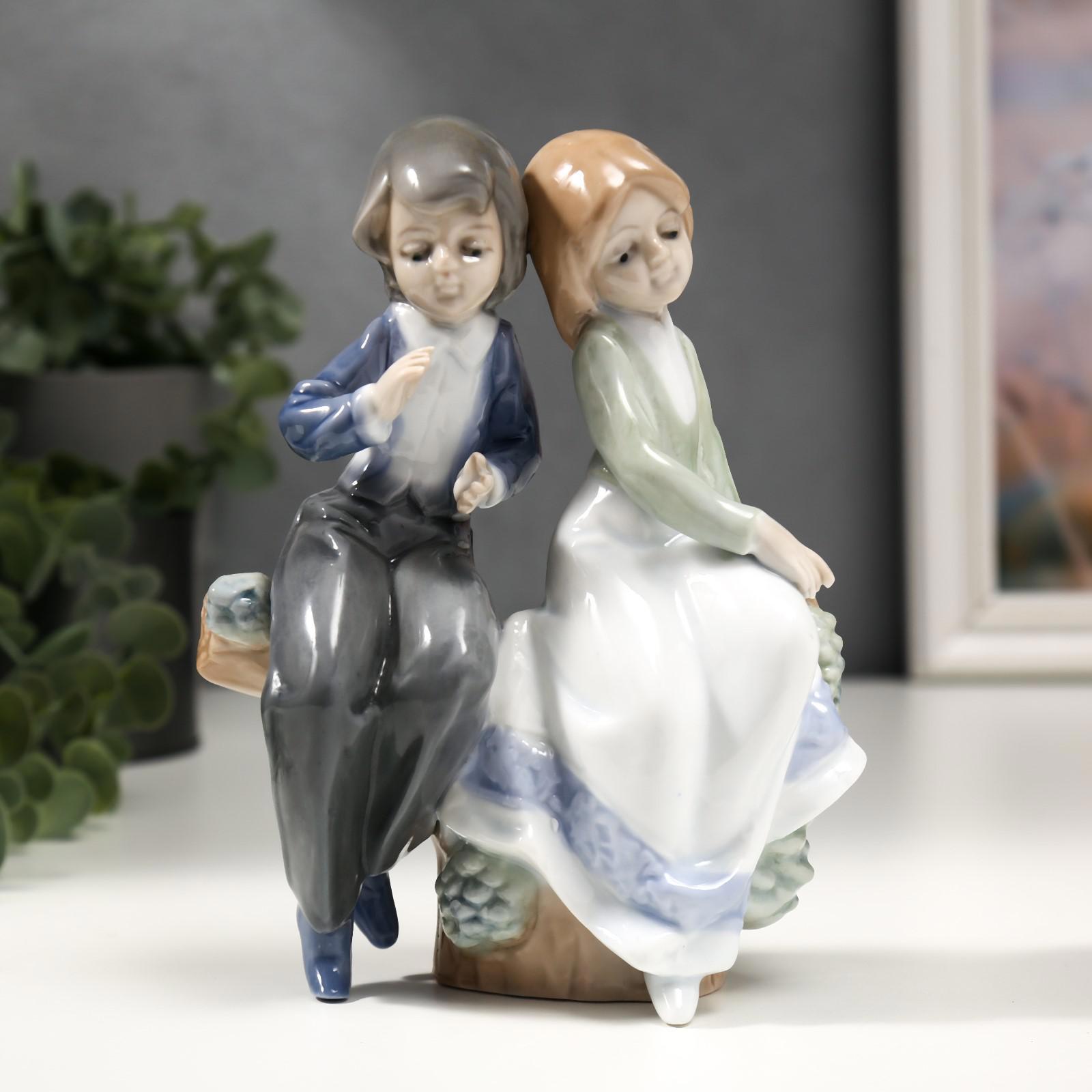 Изображение товара Сувенир интерьерный "Детишки на заборчике" цветной 17x6.5x12 см