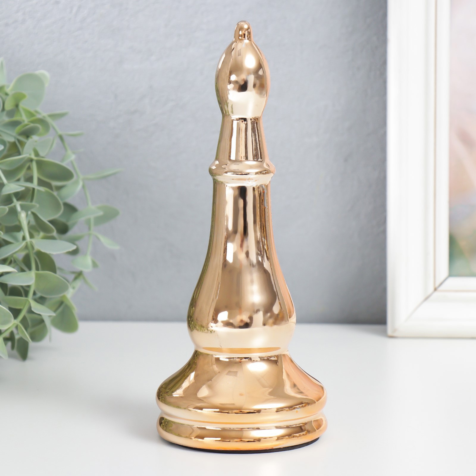 Изображение товара Сувенир интерьерный Шахматная фигура Слон золото 20x8x8 см