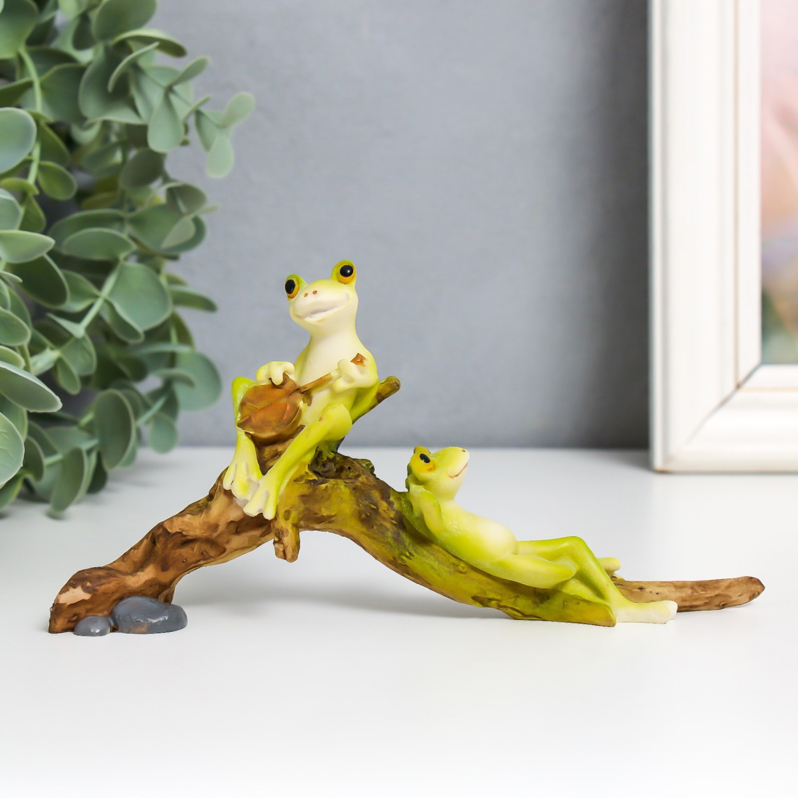 Изображение товара Сувенир «Лягушата на веточке – музицирование» 8,4×16,6×3 см