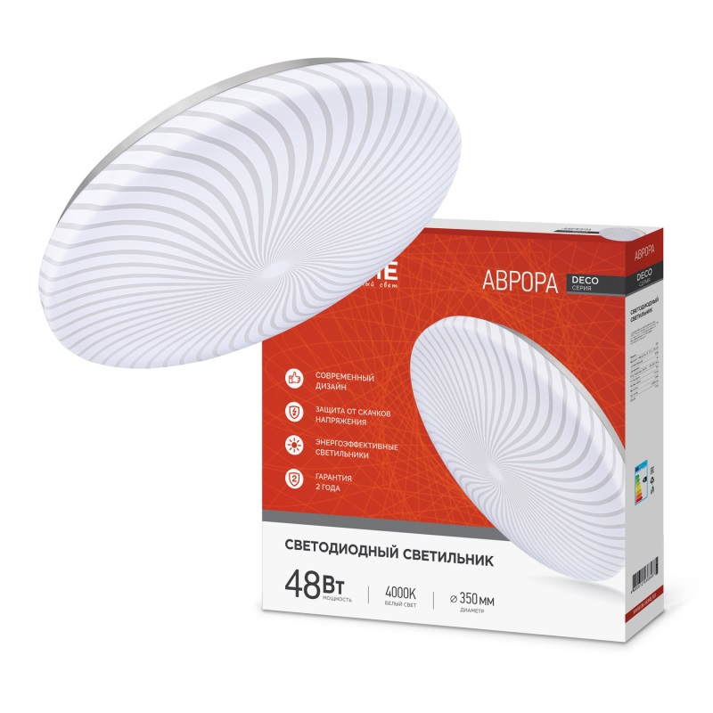 Изображение товара Светильник ЖКХ светодиодный IN HOME 4690612038698 48 Вт IP40 цвет белый, накладной