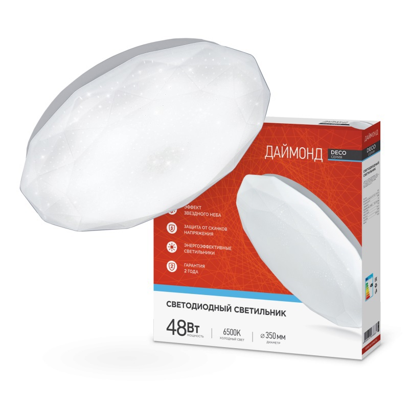 Изображение товара Светильник ЖКХ светодиодный IN HOME 4690612038681 48 Вт IP40 цвет белый, накладной