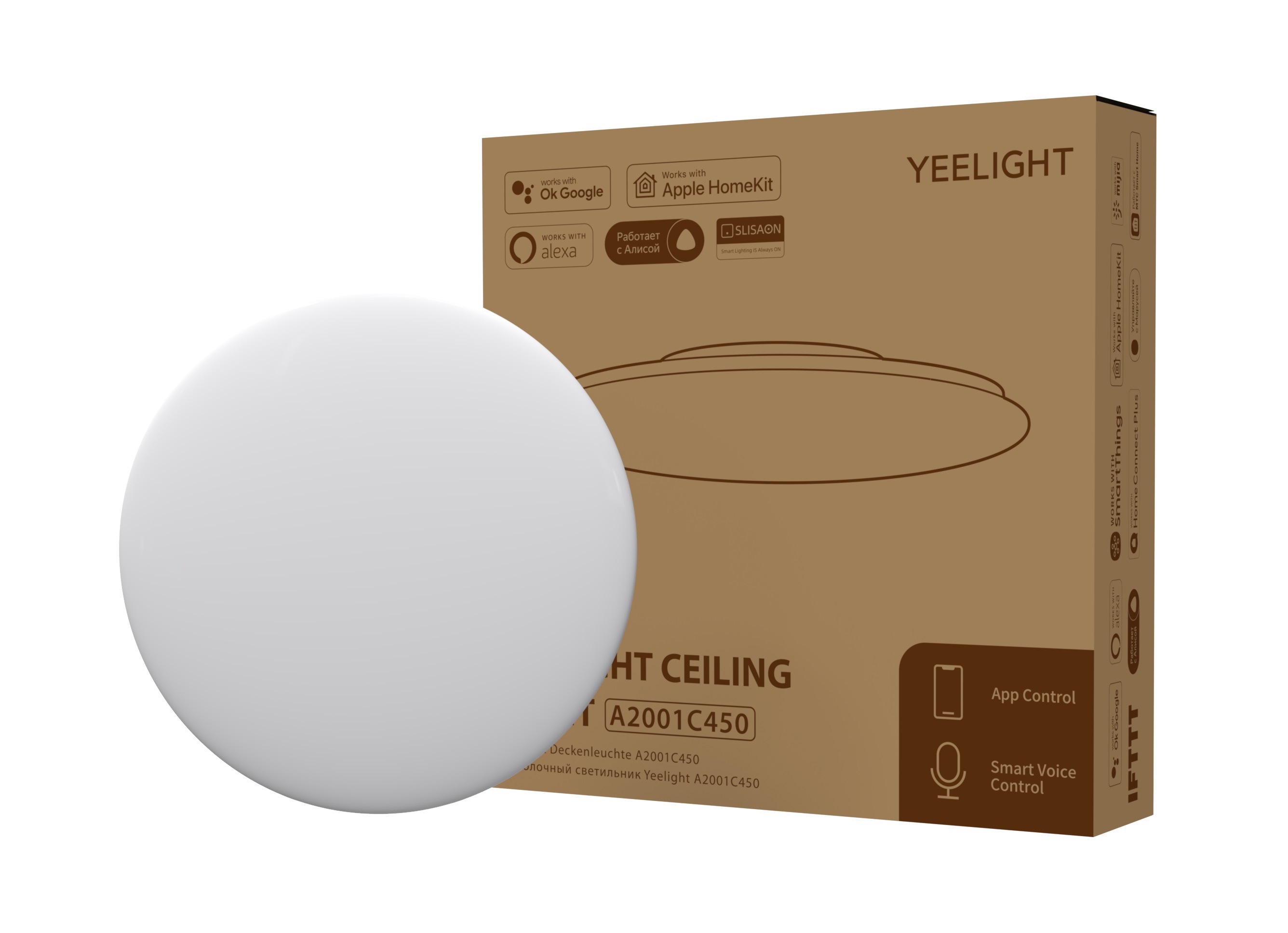 Изображение товара Светильник настенно-потолочный светодиодный YEELIGHT YLXD032 15 м² изменение оттенков белого