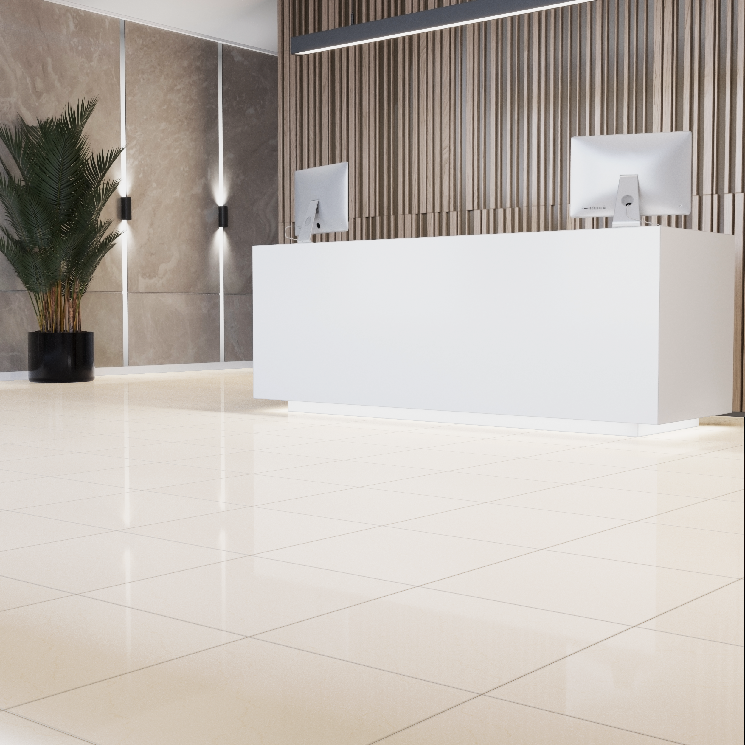 Изображение товара Керамогранит Artens Madras 60x60 см глянцевый бежевый с эффектом мрамора