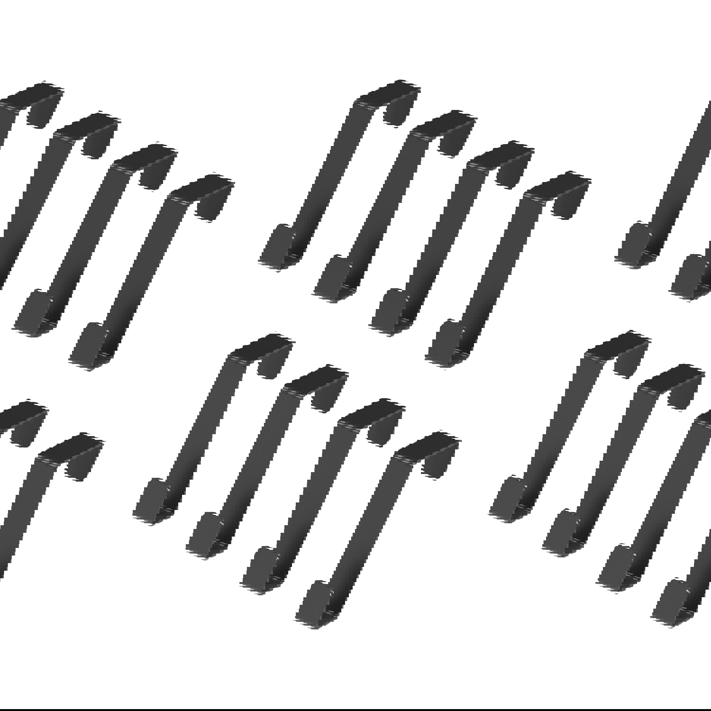 Изображение товара Набор крючков 8 шт Tempache крдч-2-8 8x3x11 см нержавеющая сталь цвет черный