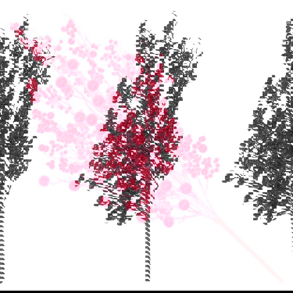 Изображение товара Декоративная ветка для украшения, эффектные красные ягоды, 70 см