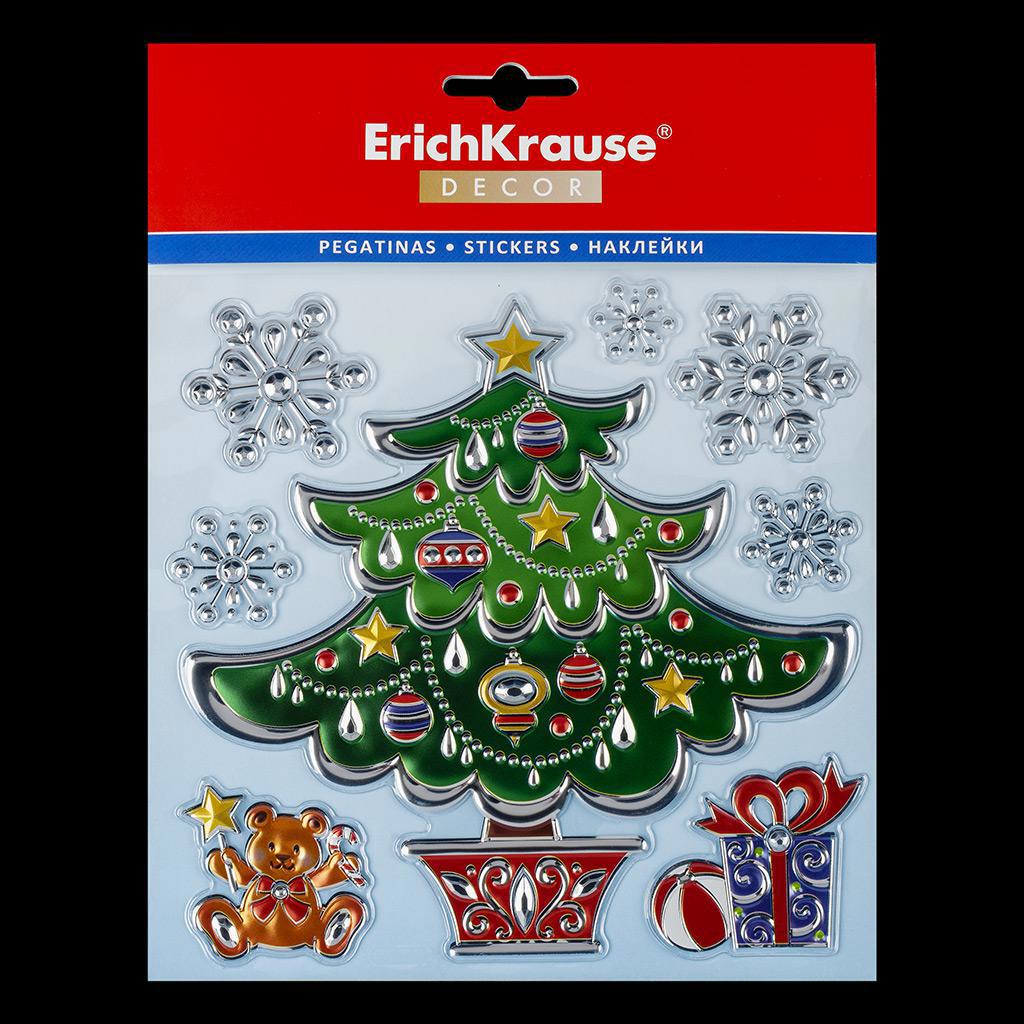 Изображение товара Наклейка Erichkrause Нарядная елка 23 см х 0.5 см 8 шт