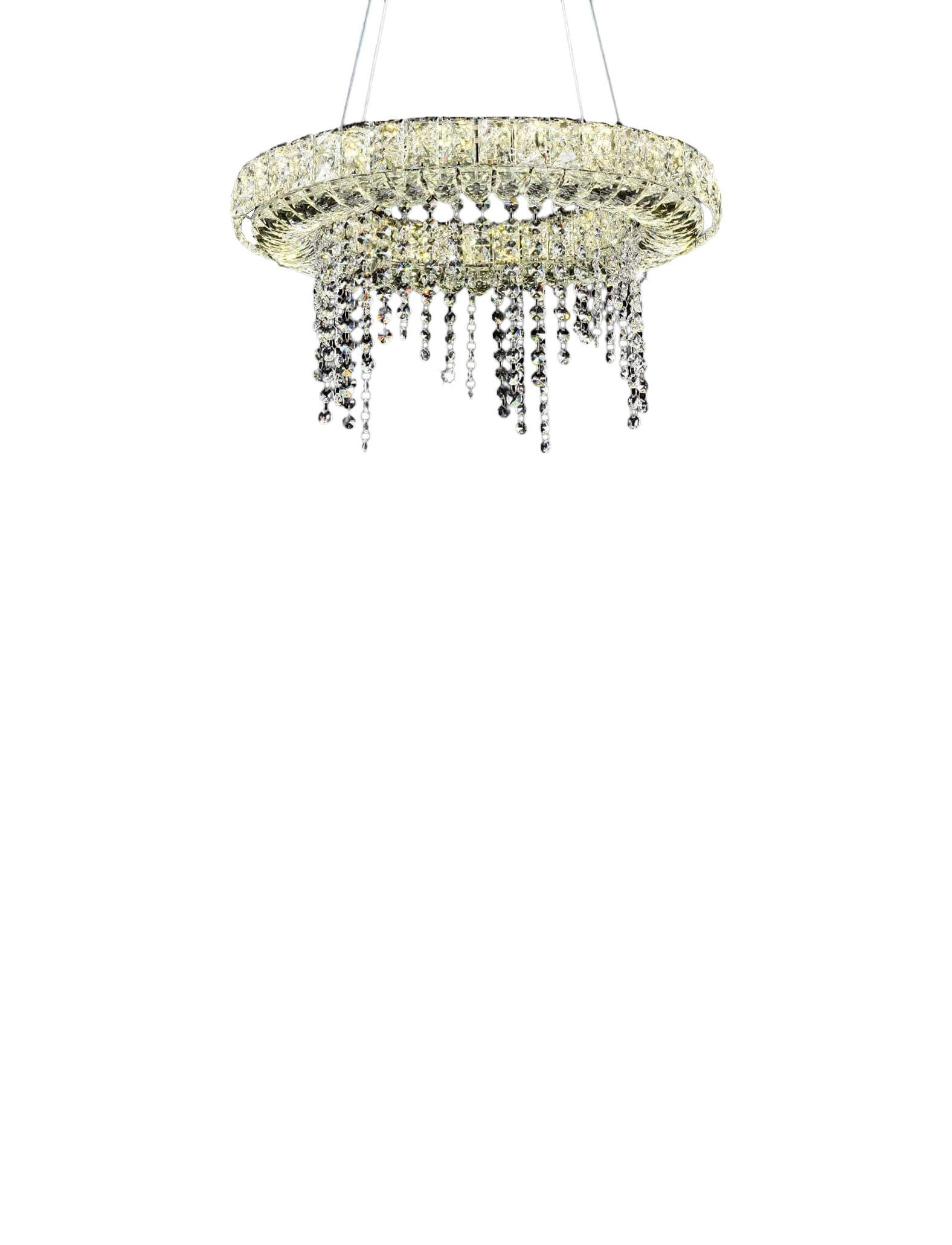 Изображение товара Люстра подвесная светодиодная LUMINA DECO DDP 6895 Meduza 48 м² нейтральный белый свет цвет хром