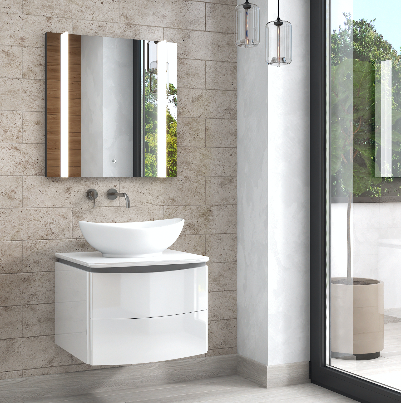 Изображение товара Зеркало Land с подсветкой 70x70 см