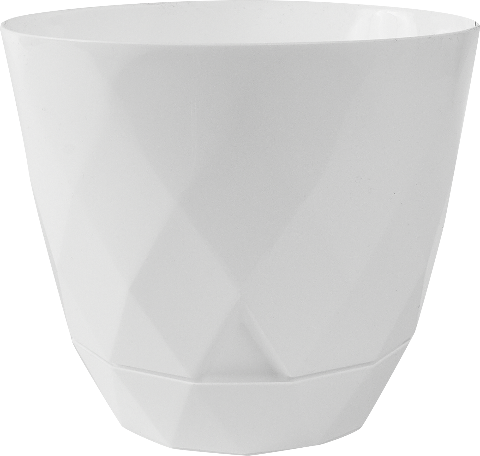 Горшок для цветов Homwer Laurel ø17.5 h15 см v2.3 л пластик белый