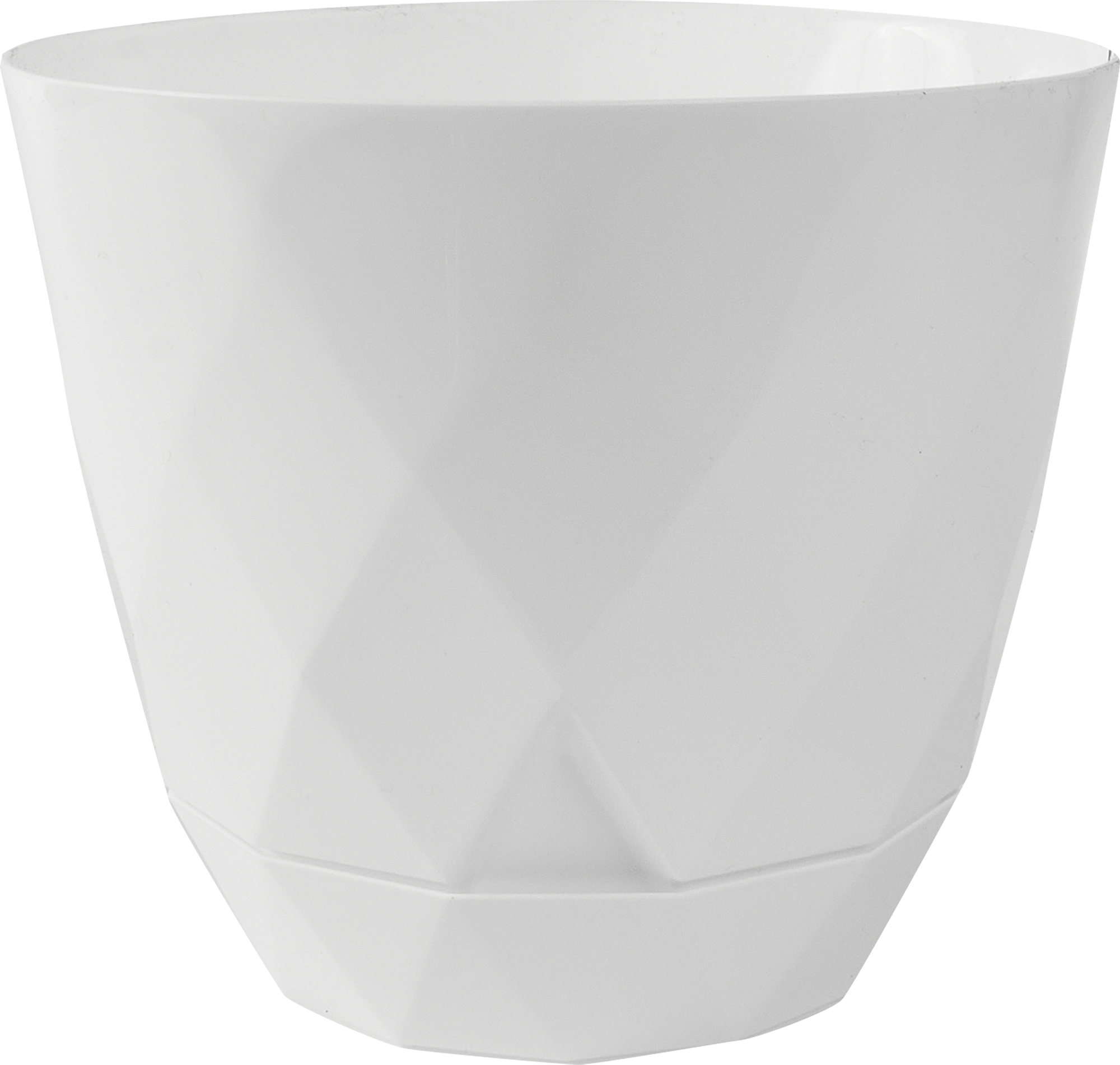 Горшок для цветов Homwer Laurel ø22 h19 см v4.5 л пластик белый