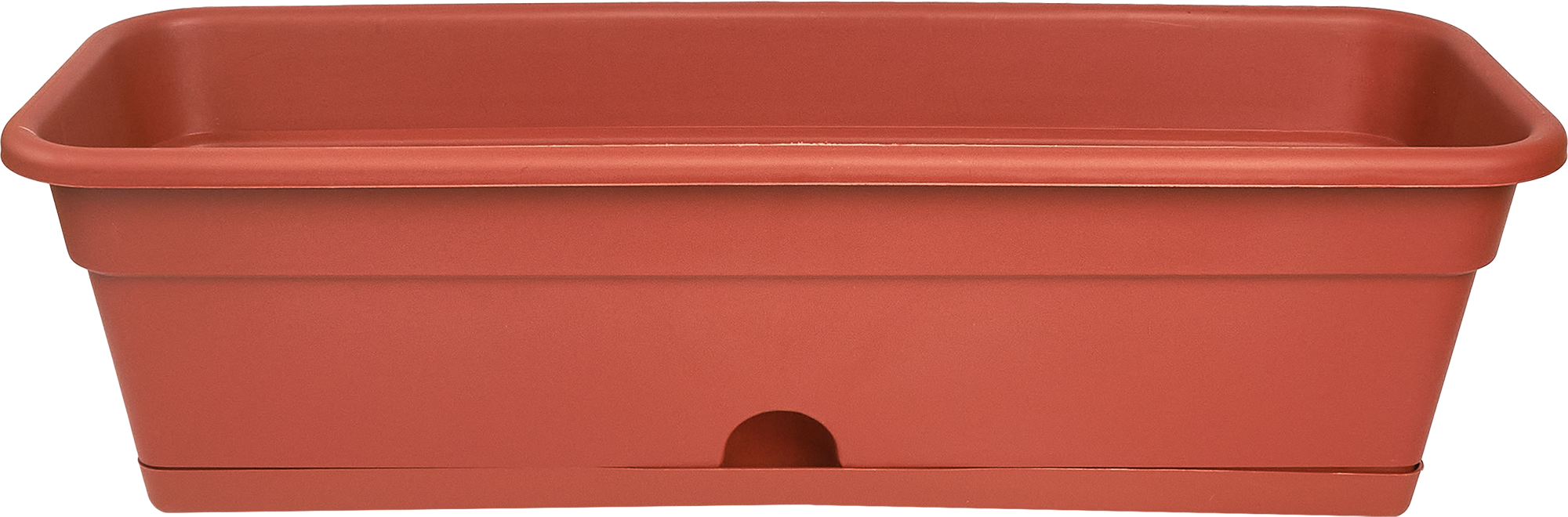 Ящик балконный 60x20x17 см v12 л пластик терракот