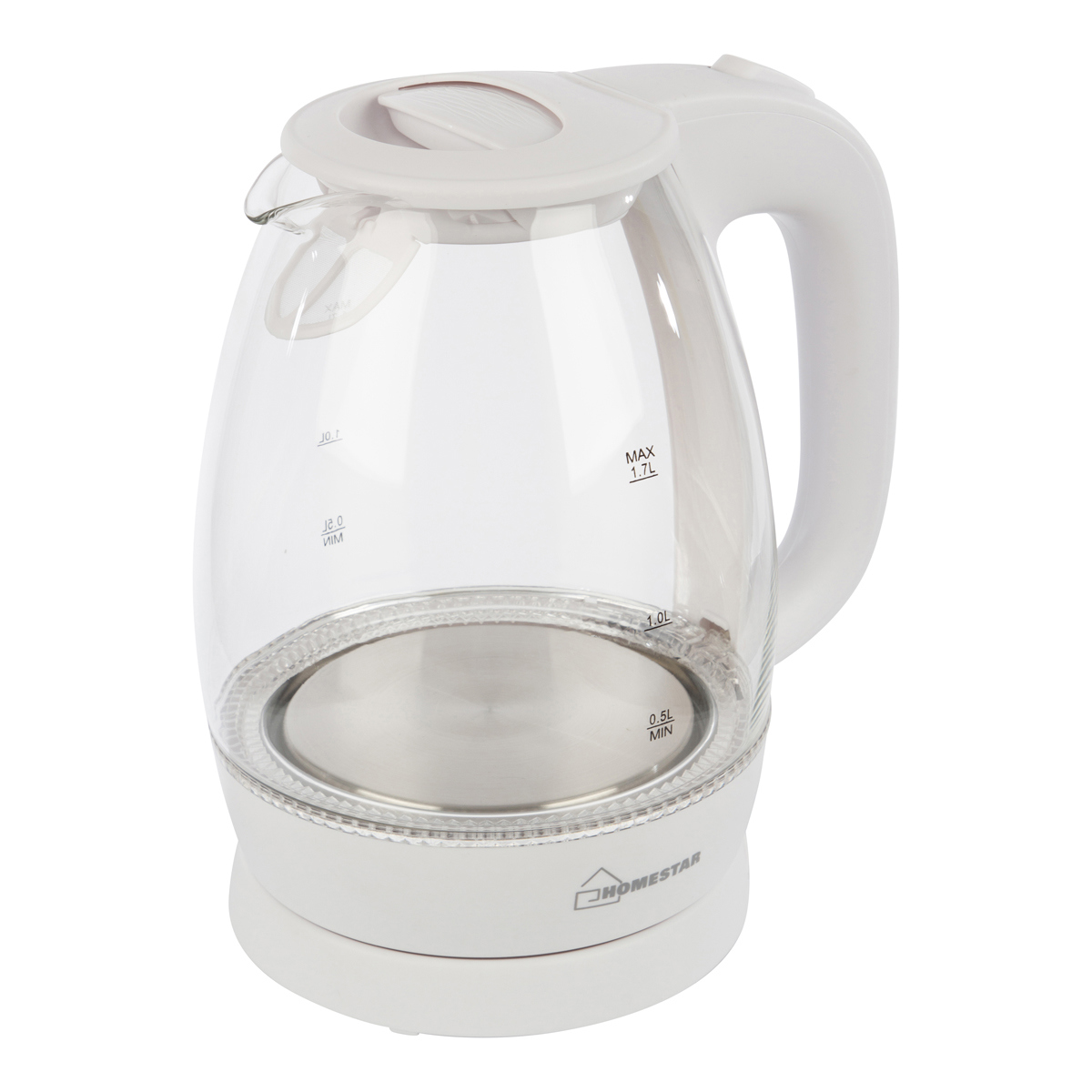 Изображение товара Электрический стеклянный чайник HomeStar HS-1012 1.7л с подсветкой и автоотключением