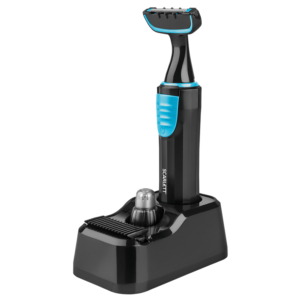 Изображение товара Триммер для бороды и усов Scarlett SC-TR310M50 с насадками и акумульным питанием