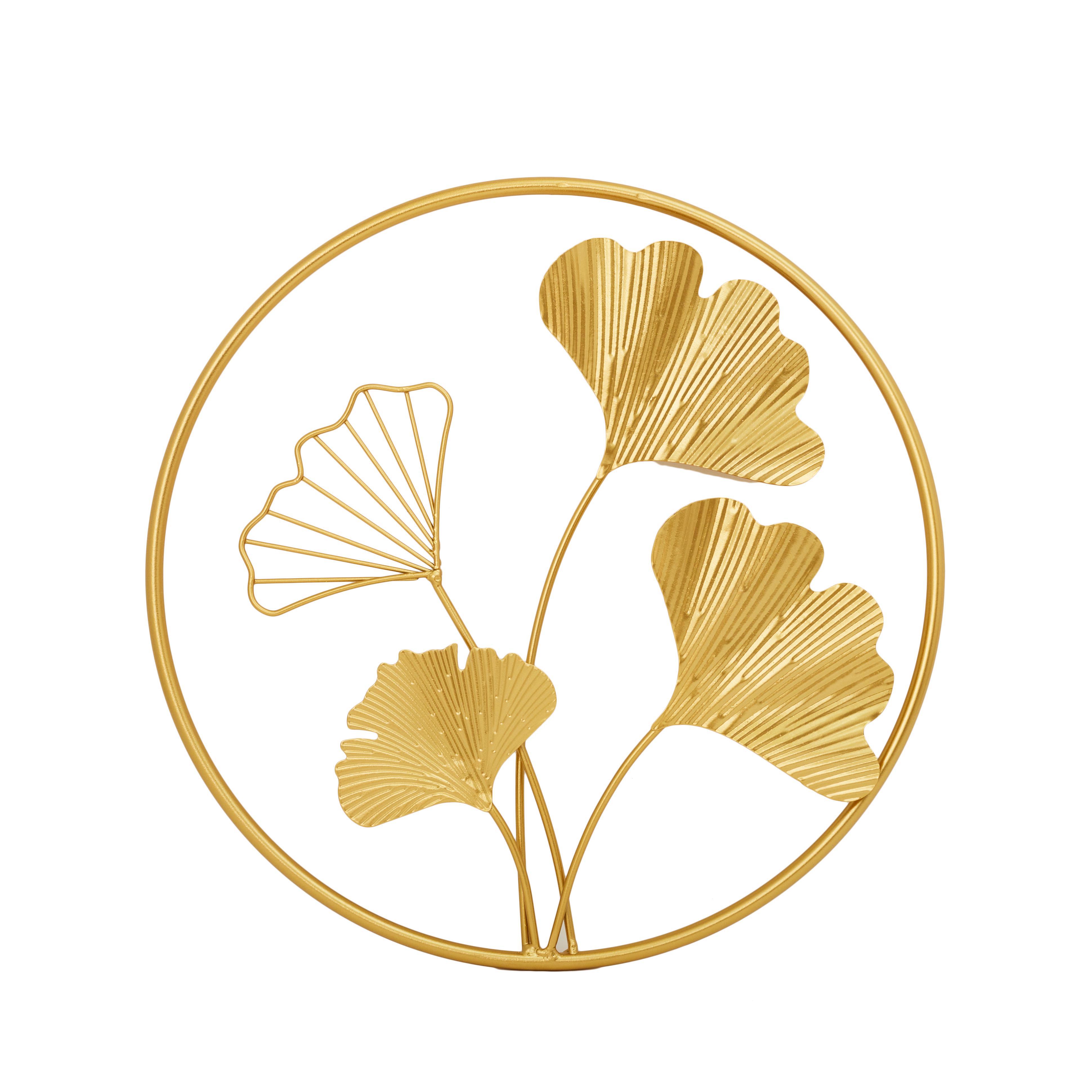 Изображение товара Декор настенный панно Gink-go 35 см, золотистый