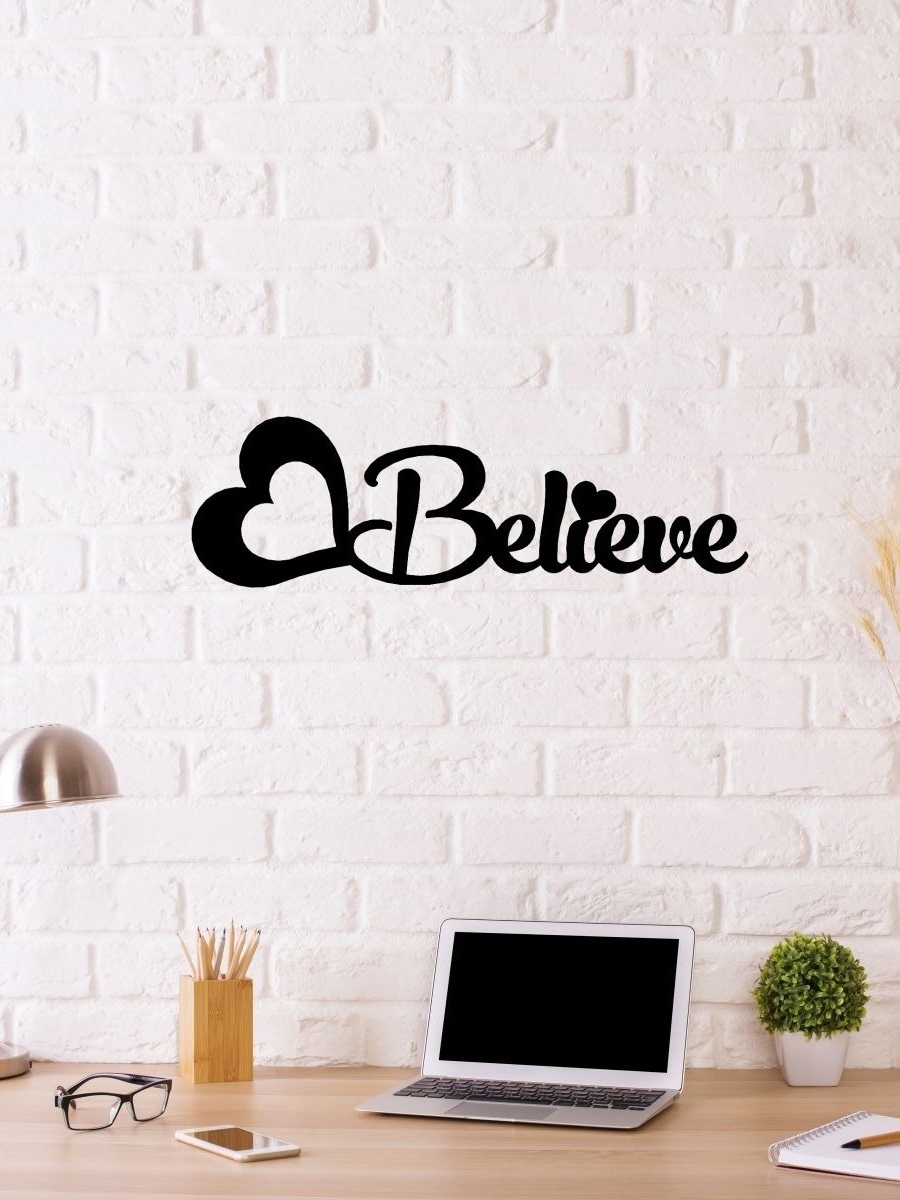 Изображение товара Панно настенное металлическое Buanart BELIEVE47.8x14.8 см Изображение товара Панно настенное металлическое Buanart BELIEVE47.8x14.8 см