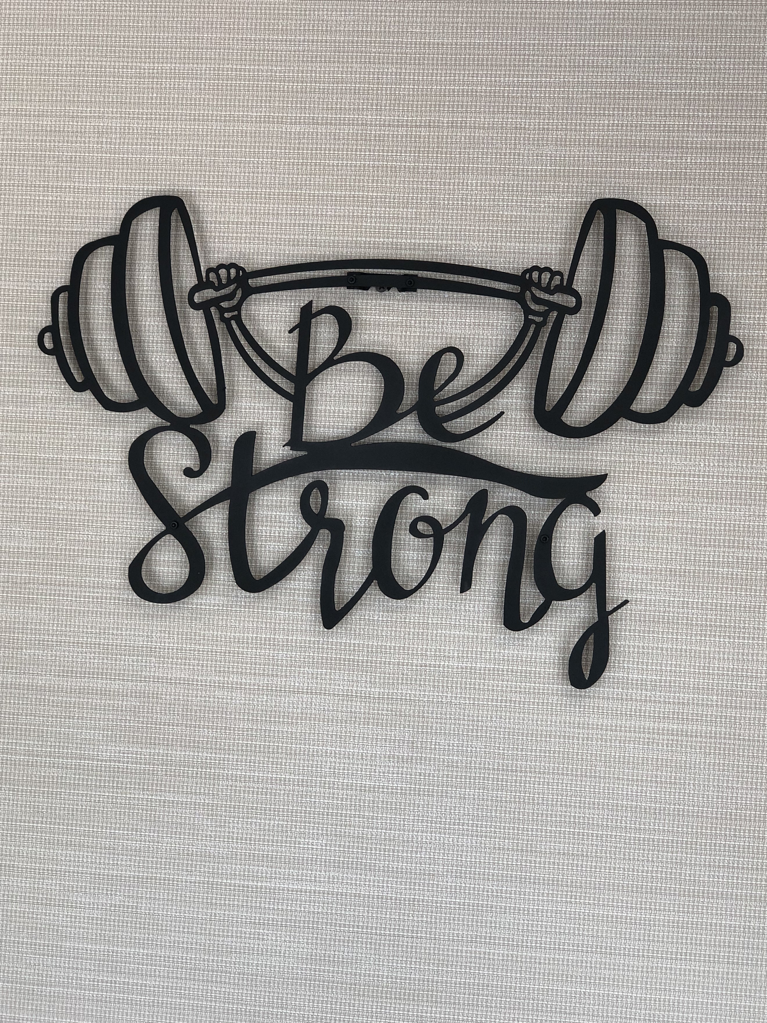 Изображение товара Панно настенное металлическое Buanart BE STRONG48.5x32.6 см