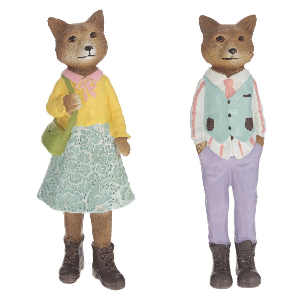 Изображение товара Фигурка декоративная Лис/Лиса, 21 см, ПВХ, бежевый