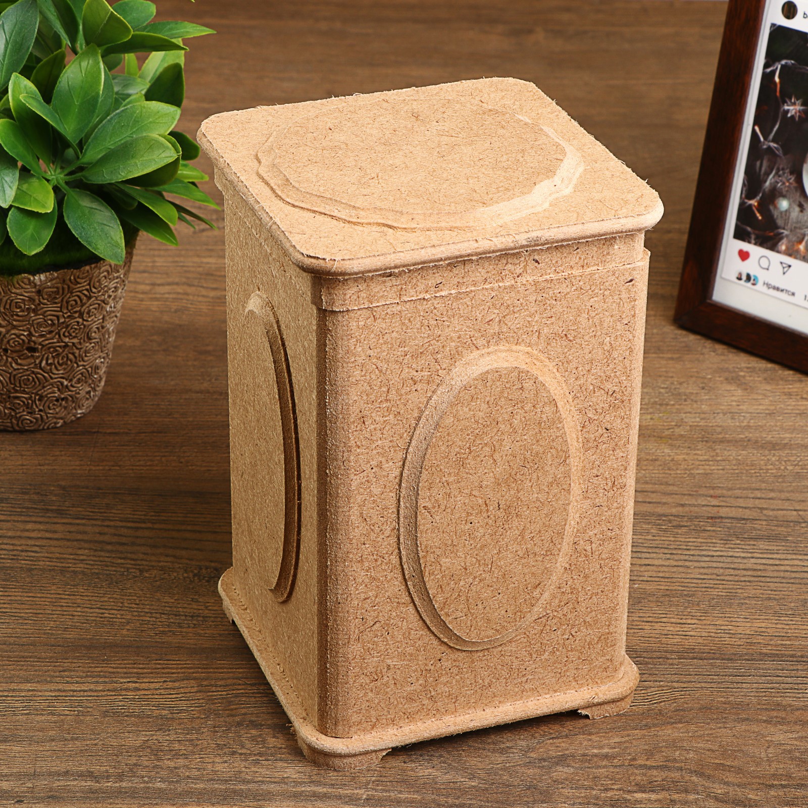 Изображение товара Шкатулка для декора из МДФ 11x11x17 см