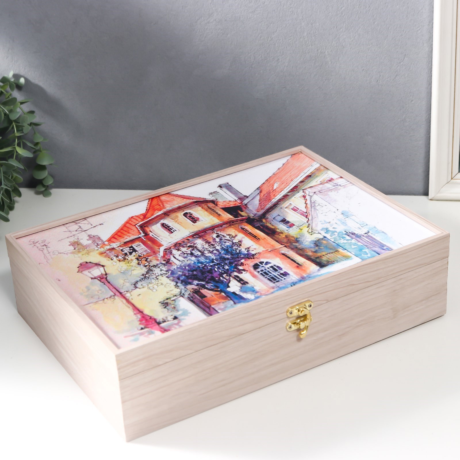 Изображение товара Шкатулка Молочный дуб 25.5x35x9 см