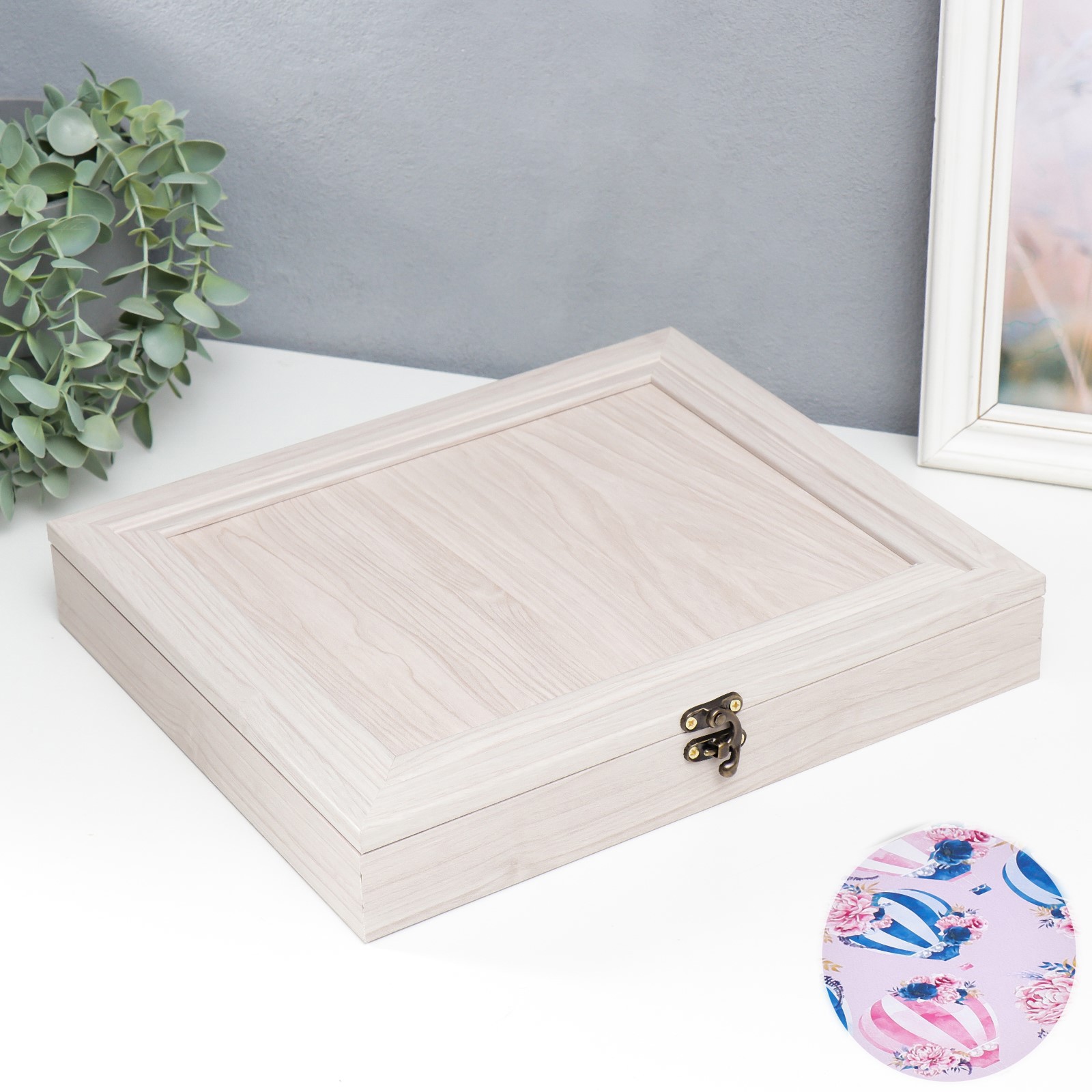 Изображение товара Шкатулка СIMALAND Молочный дуб 31x26.5x5 см — подарочная декоративная шкатулка