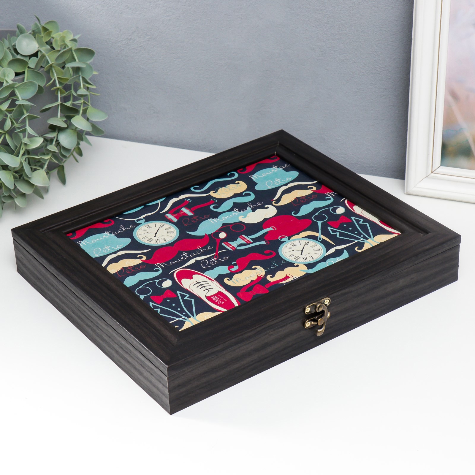 Изображение товара Шкатулка венге с делениями 31x26.5x5 см — стиль и порядок