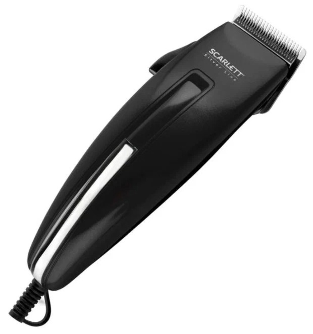 Изображение товара Машинка для стрижки волос Scarlett SC-HC63C11 серебряная с насадками