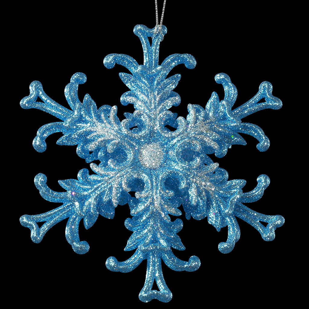 Изображение товара Ёлочная игрушка снежинка голубая 12х3см ErichKrause Decor 43428