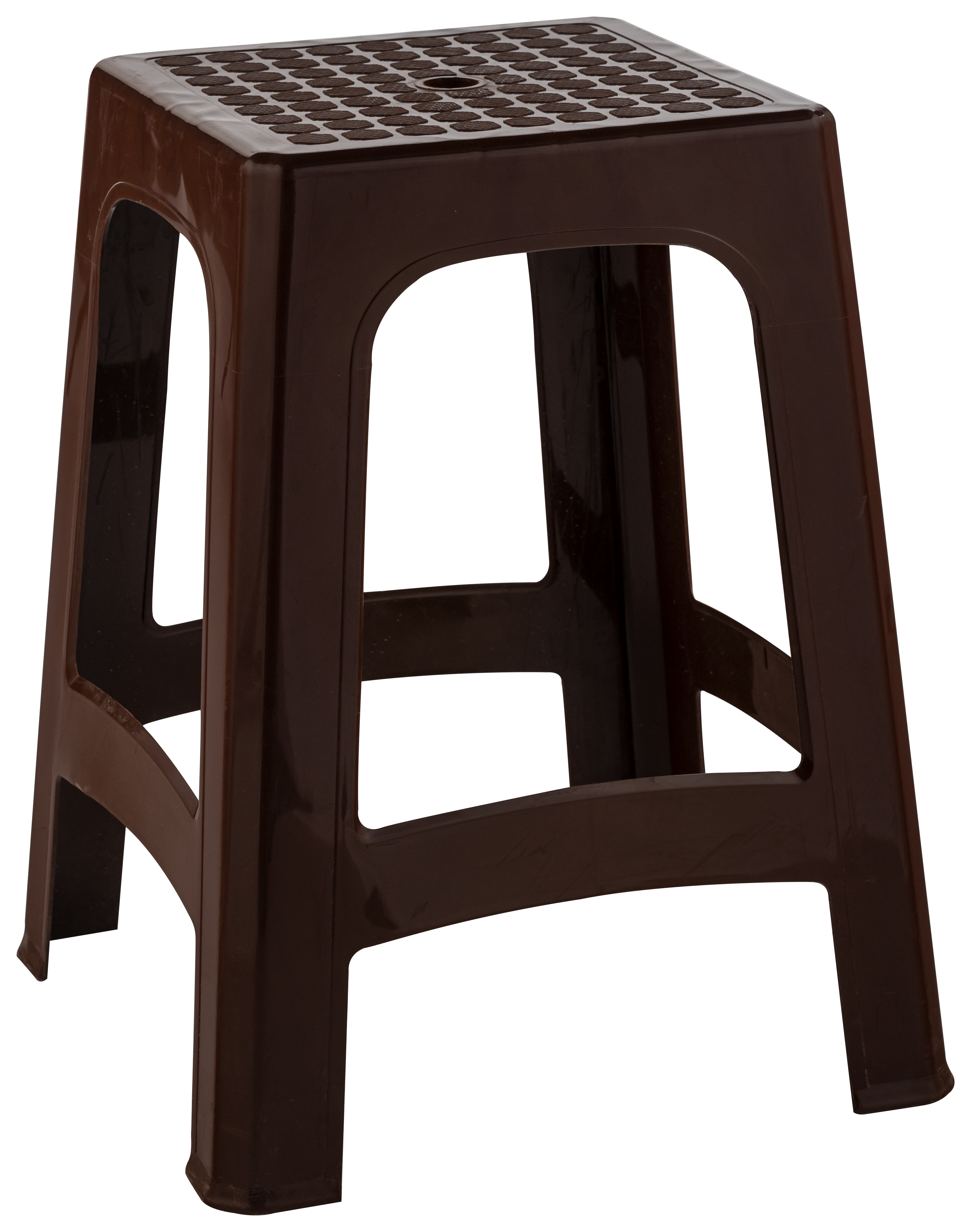 Изображение товара Коричневый пластиковый садовый табурет Элластик ЭП 013853 47x47x46 см