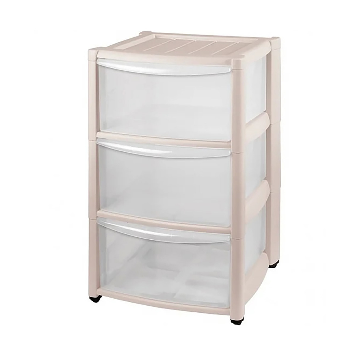 Изображение товара Комод Бытпласт Амадео 3 ящика 60x37x39 см бежевый