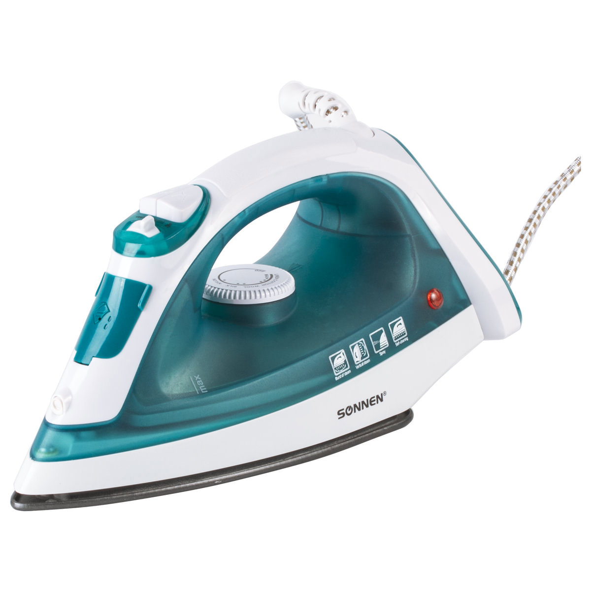 Изображение товара Утюг Sonnen Si-227 с паровым ударом и антипригарной подошвой бирюзовый