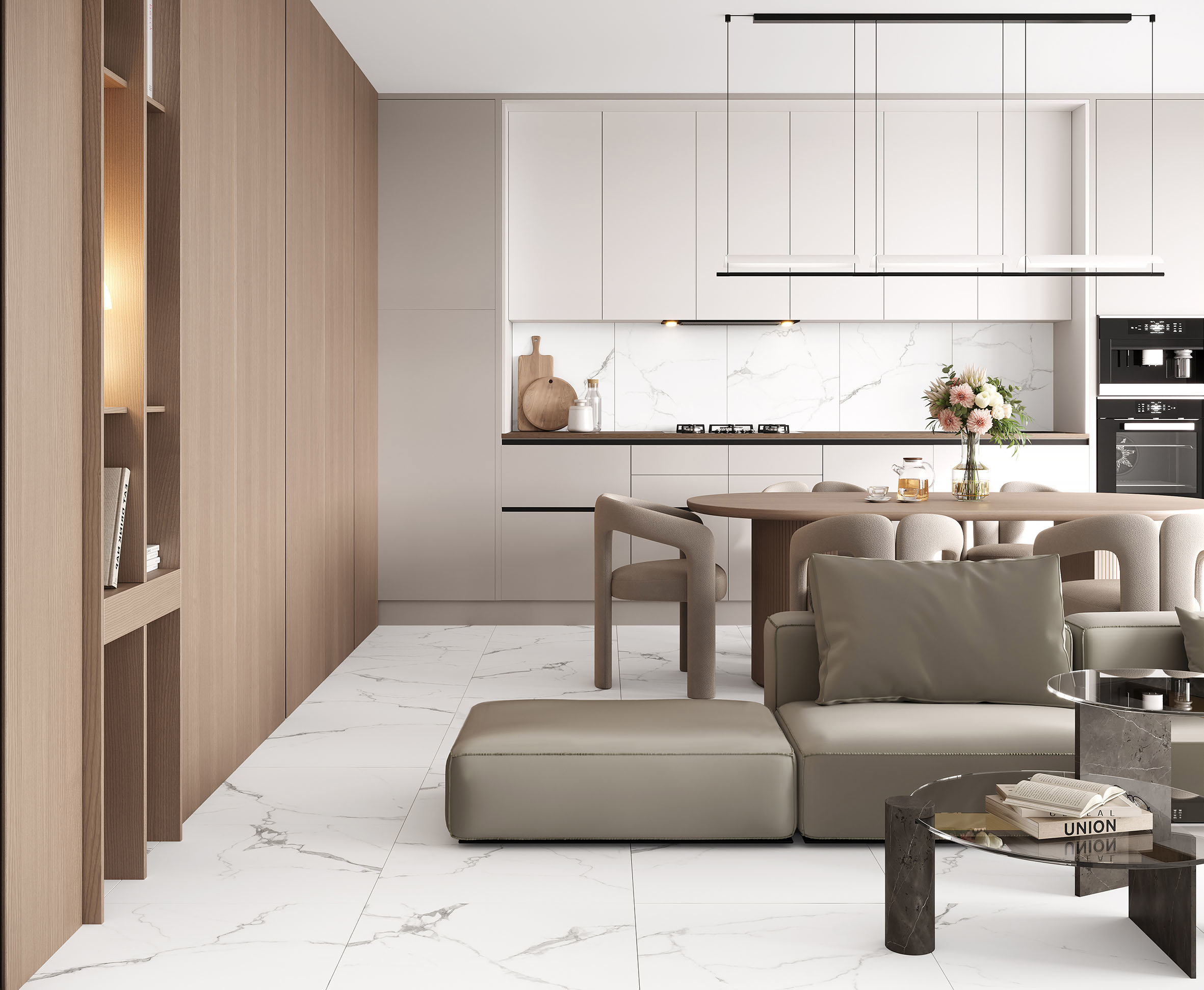 Изображение товара Керамогранит Laparet Pristine White 60x60 см мраморный эффект влагостойкий