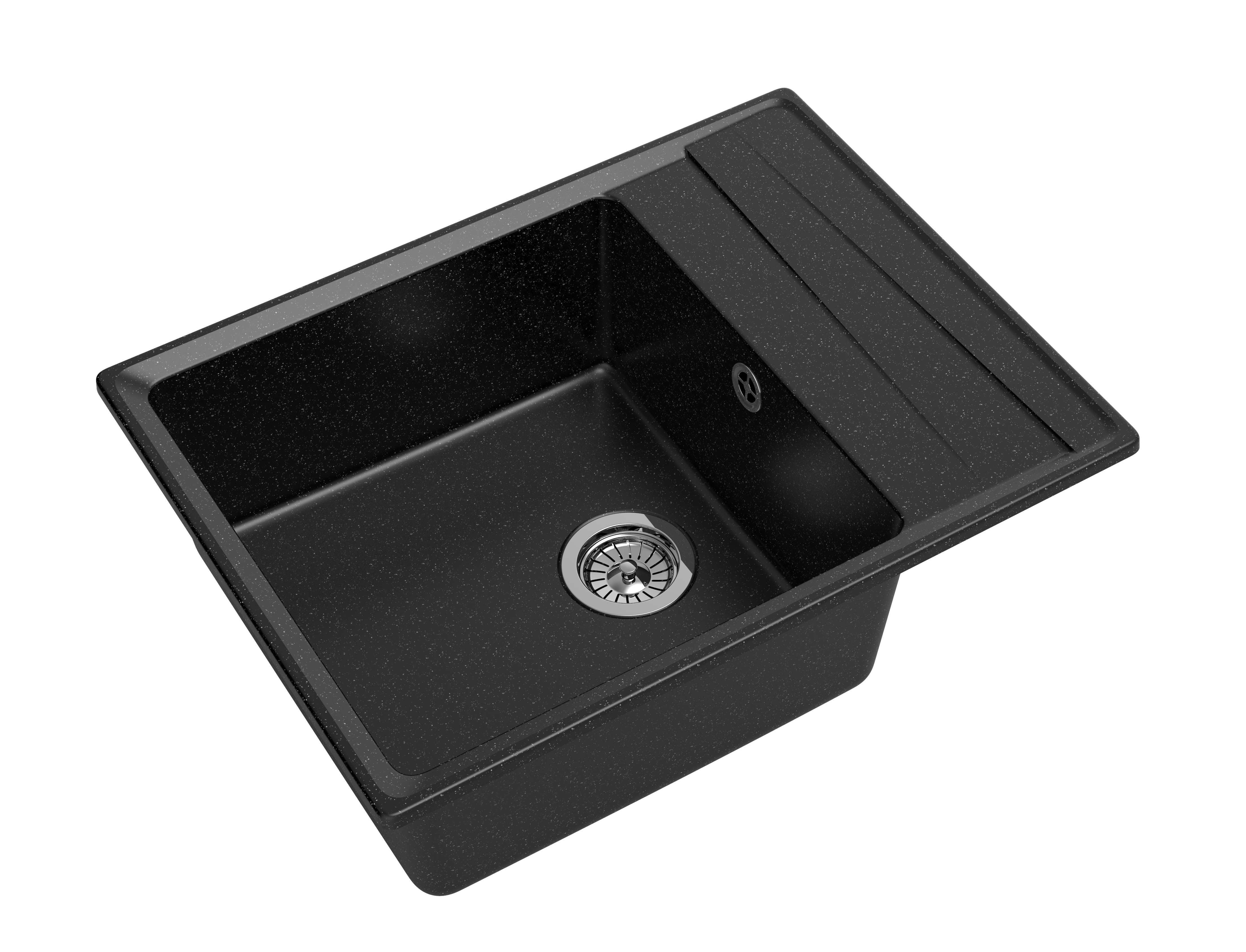 Изображение товара Кухонная мойка GranFest Level LV-660L черная врезная из искусственного мрамора