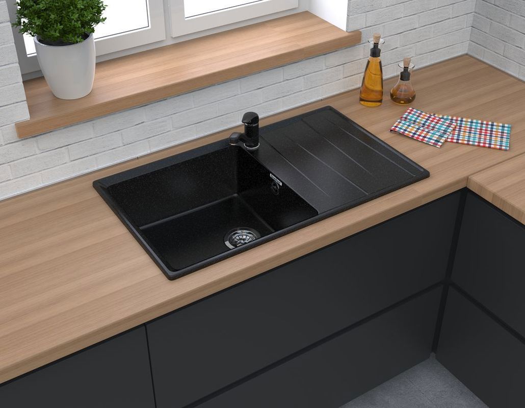 Изображение товара Кухонная мойка Granfest Level LV-860L иней из искусственного мрамора