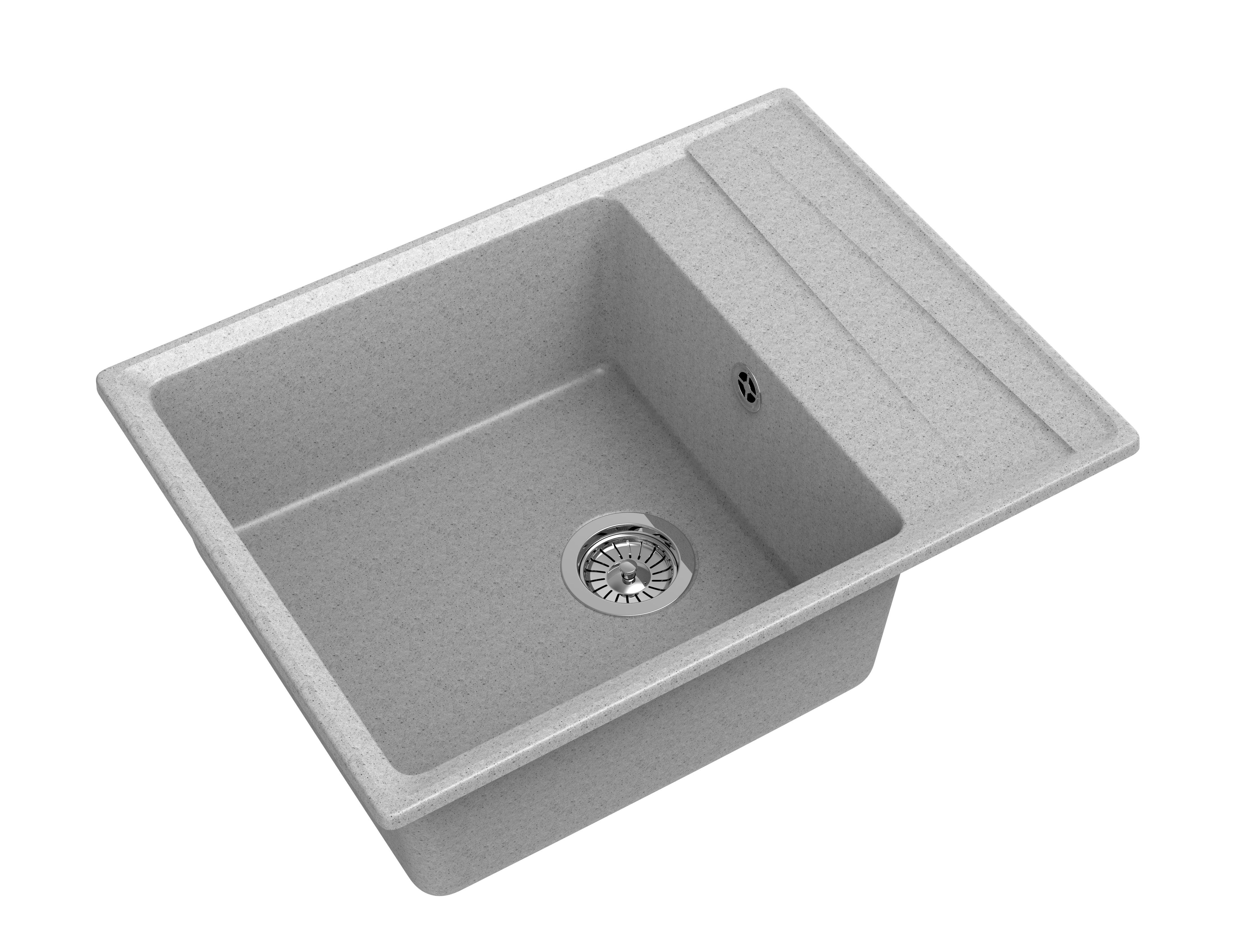 Изображение товара Кухонная мойка GranFest Level LV-660L из искусственного мрамора серый 66x50 см
