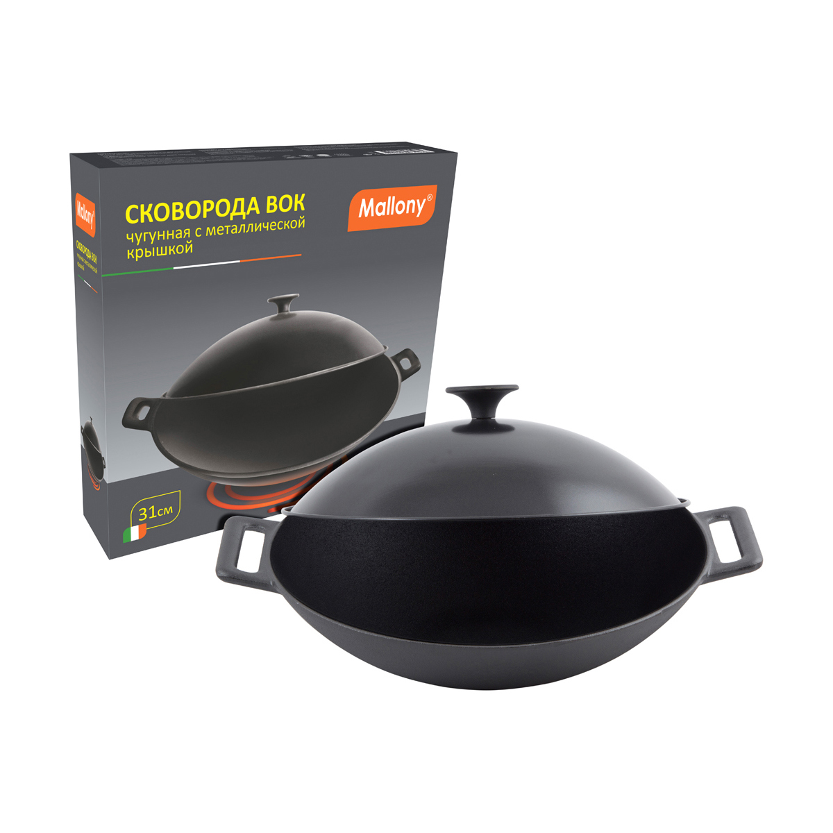 Изображение товара Сковорода-вок Mallony W-31L, 31 см