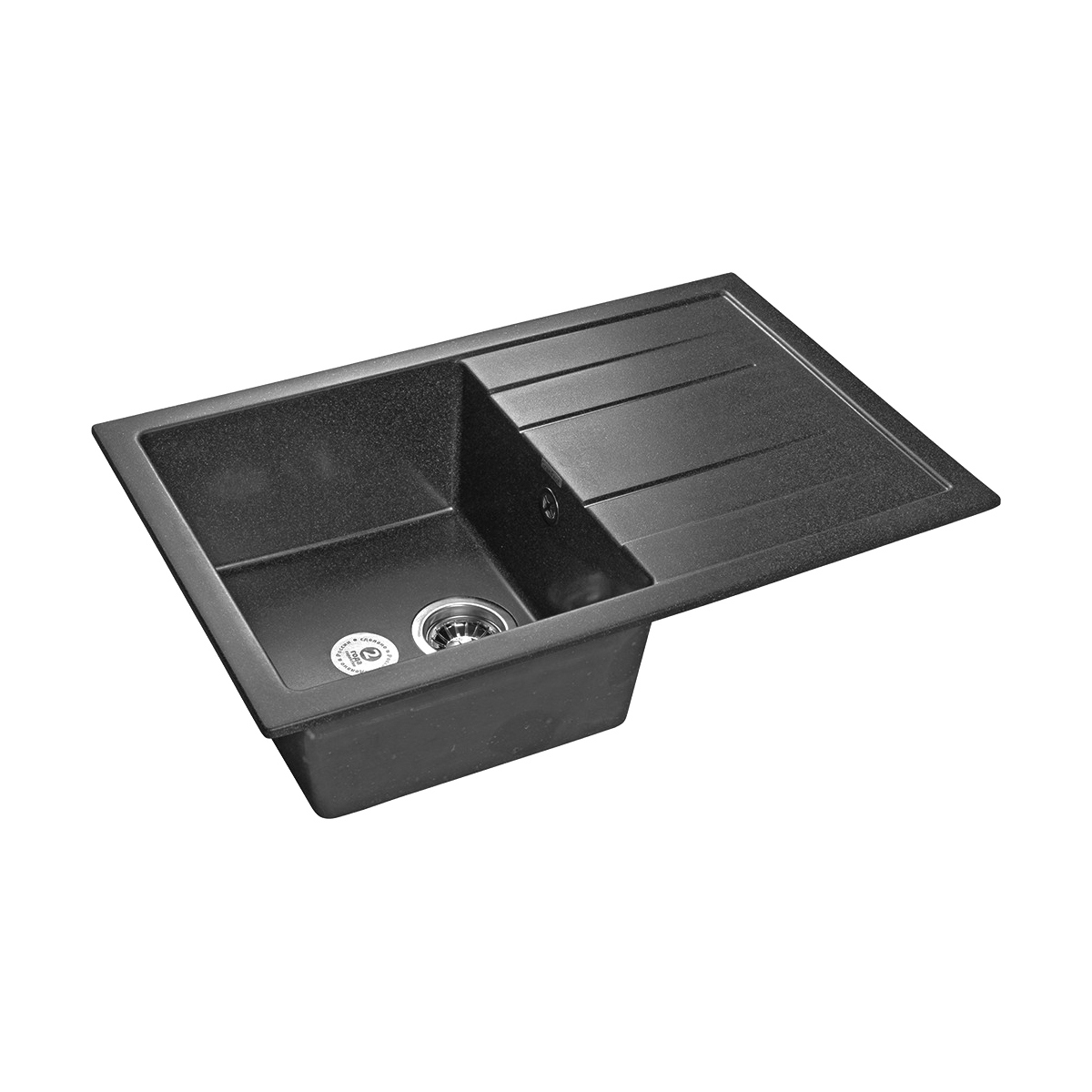 Изображение товара Кухонная мойка GranFest Q-780 L графит 77x49.5 см из литьевого мрамора