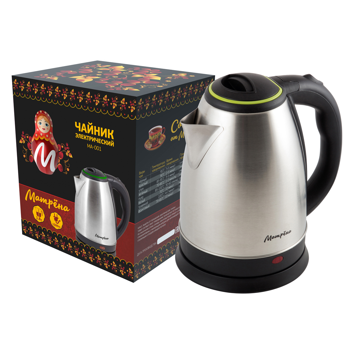 Изображение товара Электрический чайник Матрёна 215270