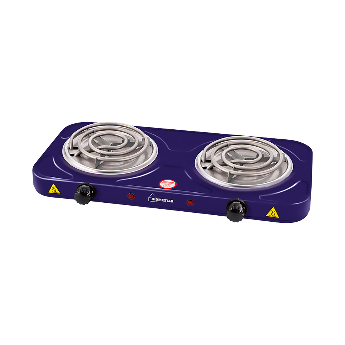 Изображение товара Электрическая настольная плита Homestar 008752 2 конфорки синий 2000 Вт