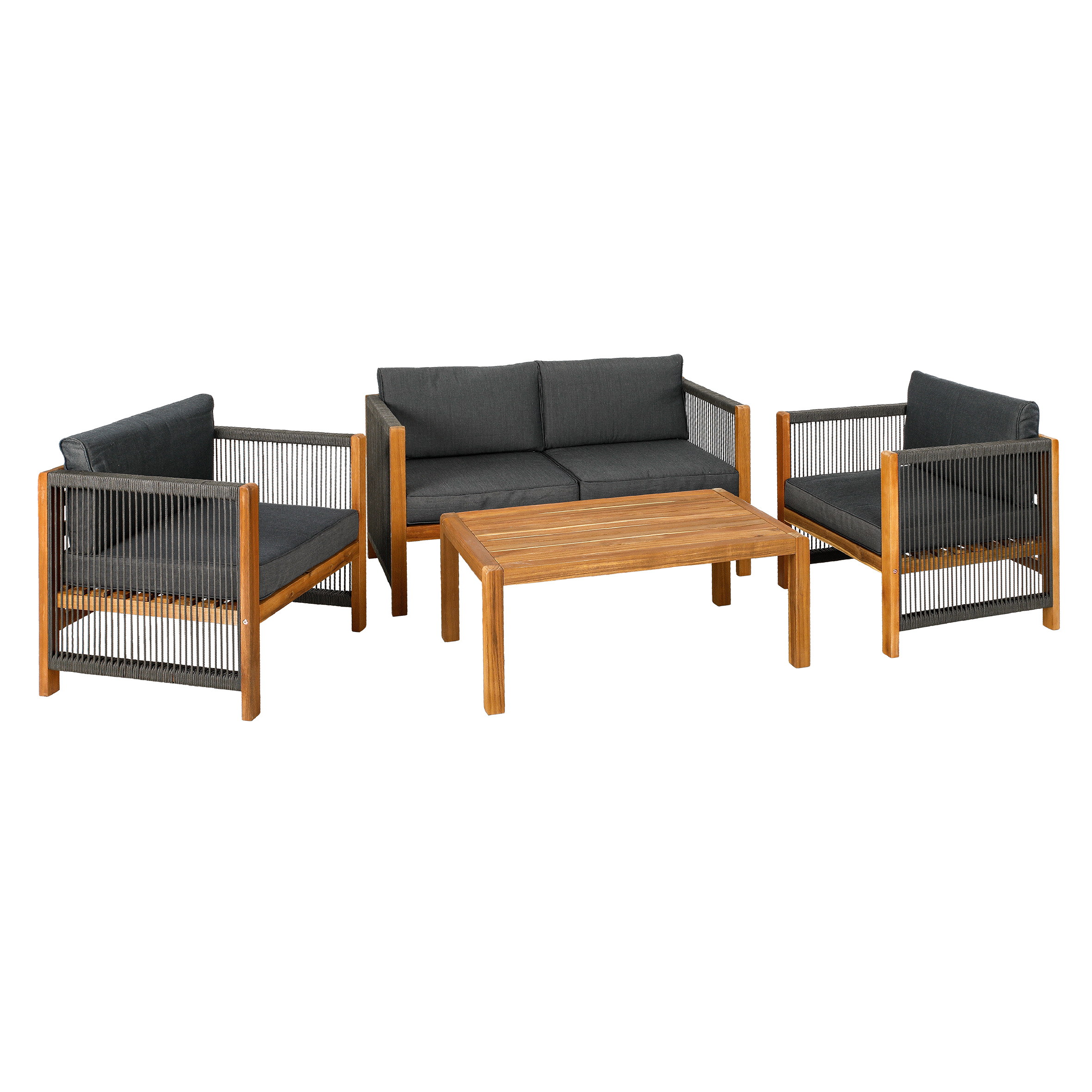 Изображение товара Набор садовой мебели Greemotion Abaco из акации 4 места стол диван кресла