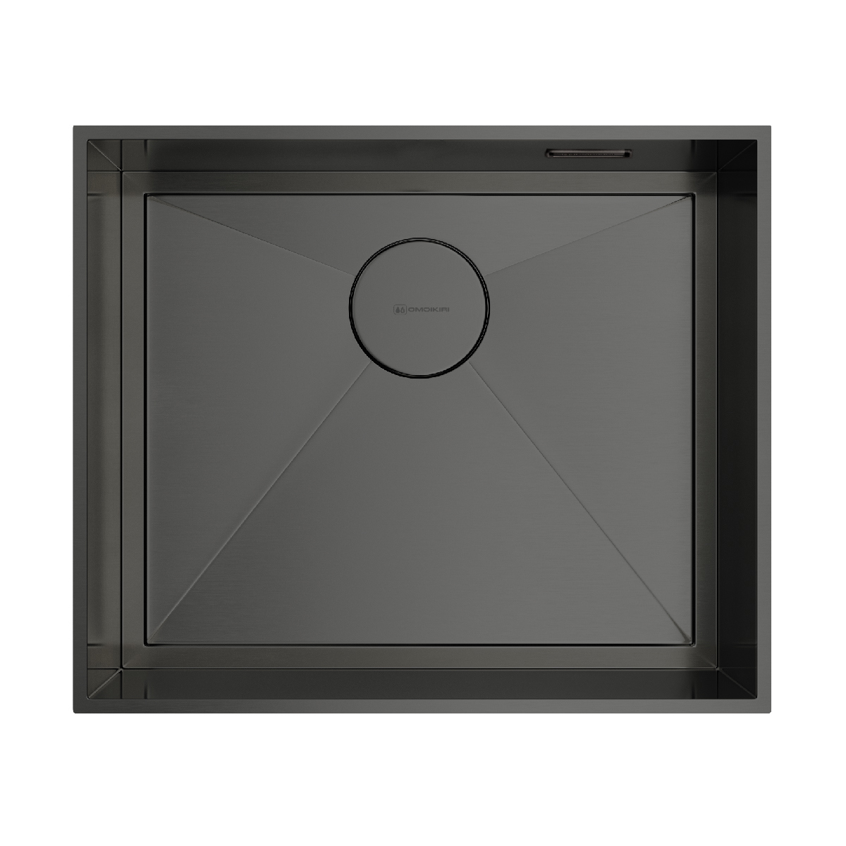 Изображение товара Интегрированная мойка Omoikiri Kasen 53x46x17.50 см нержавеющая сталь цвет черно-серый
