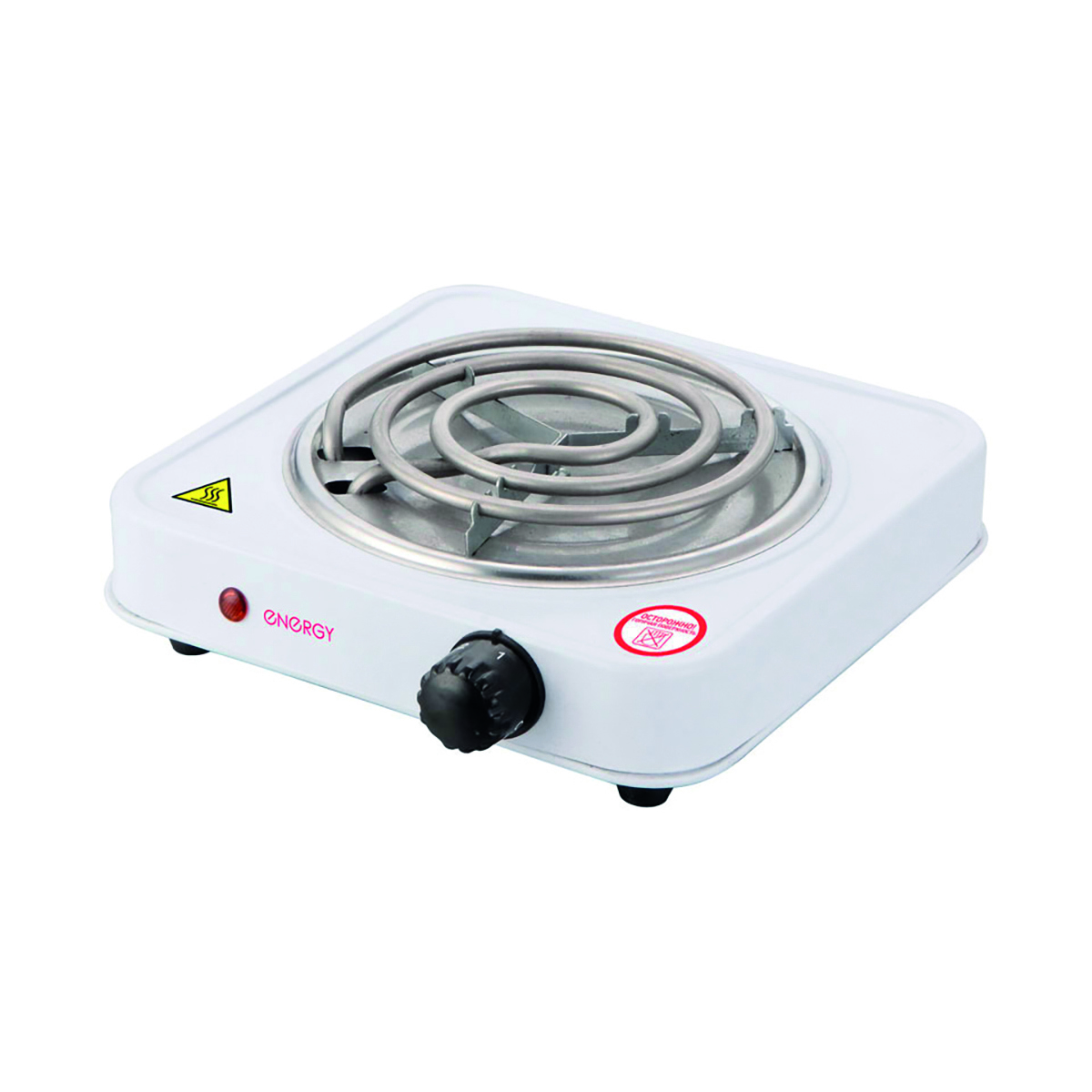 Изображение товара Электрическая настольная плита Energy 158902 1 конфорка белая компактная