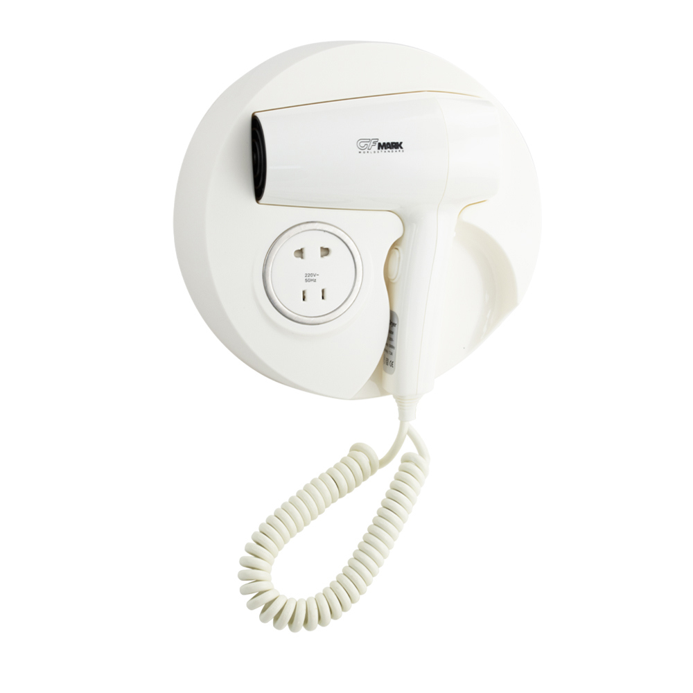 Изображение товара Профессиональный фен Gfmark Сан-AOO-6811 мощностью 1600 Вт с настенным креплением и защитой IPX4