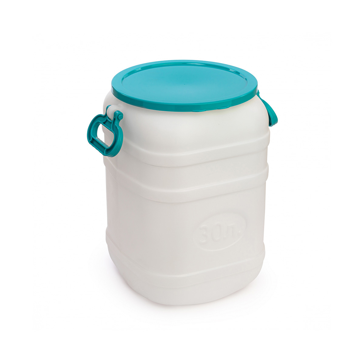 Изображение товара Канистра-бочка Альтернатива пластиковая 30 л с крышкой и ручками горловина 250 мм М1144