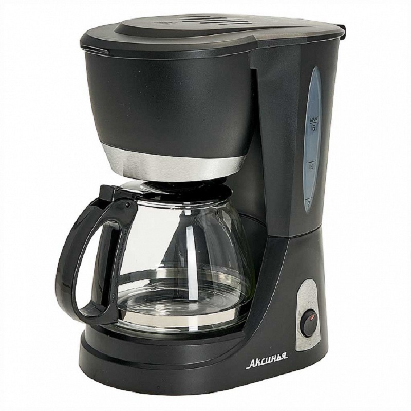 Изображение товара Кофеварка Аксинья капельная, 6 чашек, 650 Вт, черный