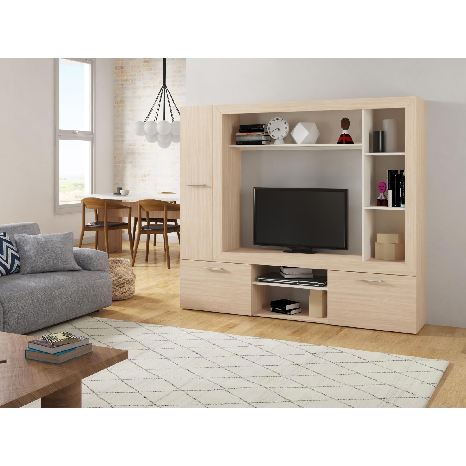 Изображение товара Тумба под телевизор Simaland Oskar 3 дуб сонома 196x173x35 см