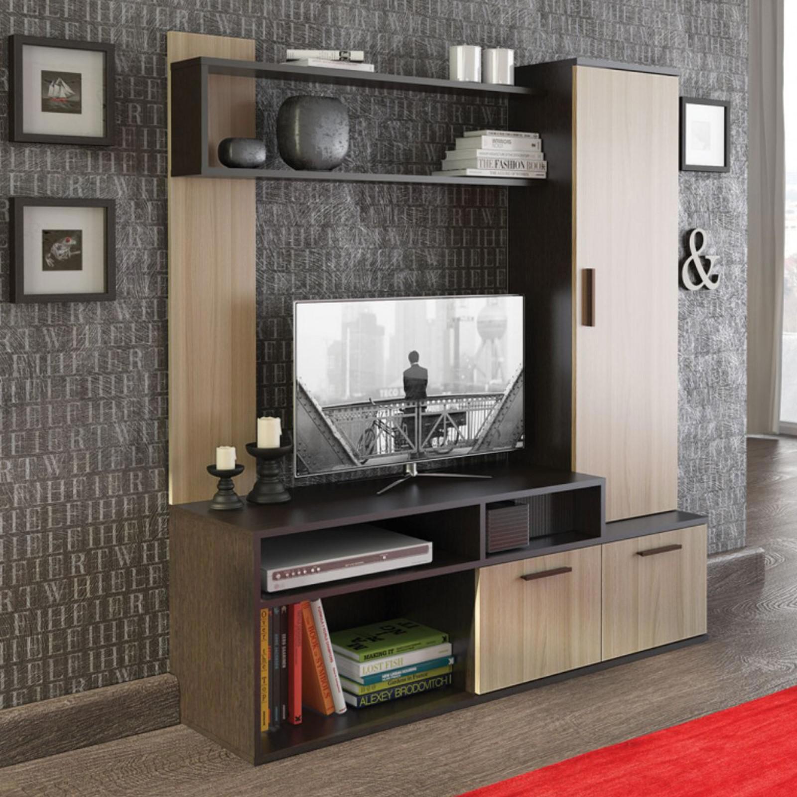 Изображение товара Тумба под телевизор Simaland 5504185 140x157x38 см ЛДСП цвет дуб молочный