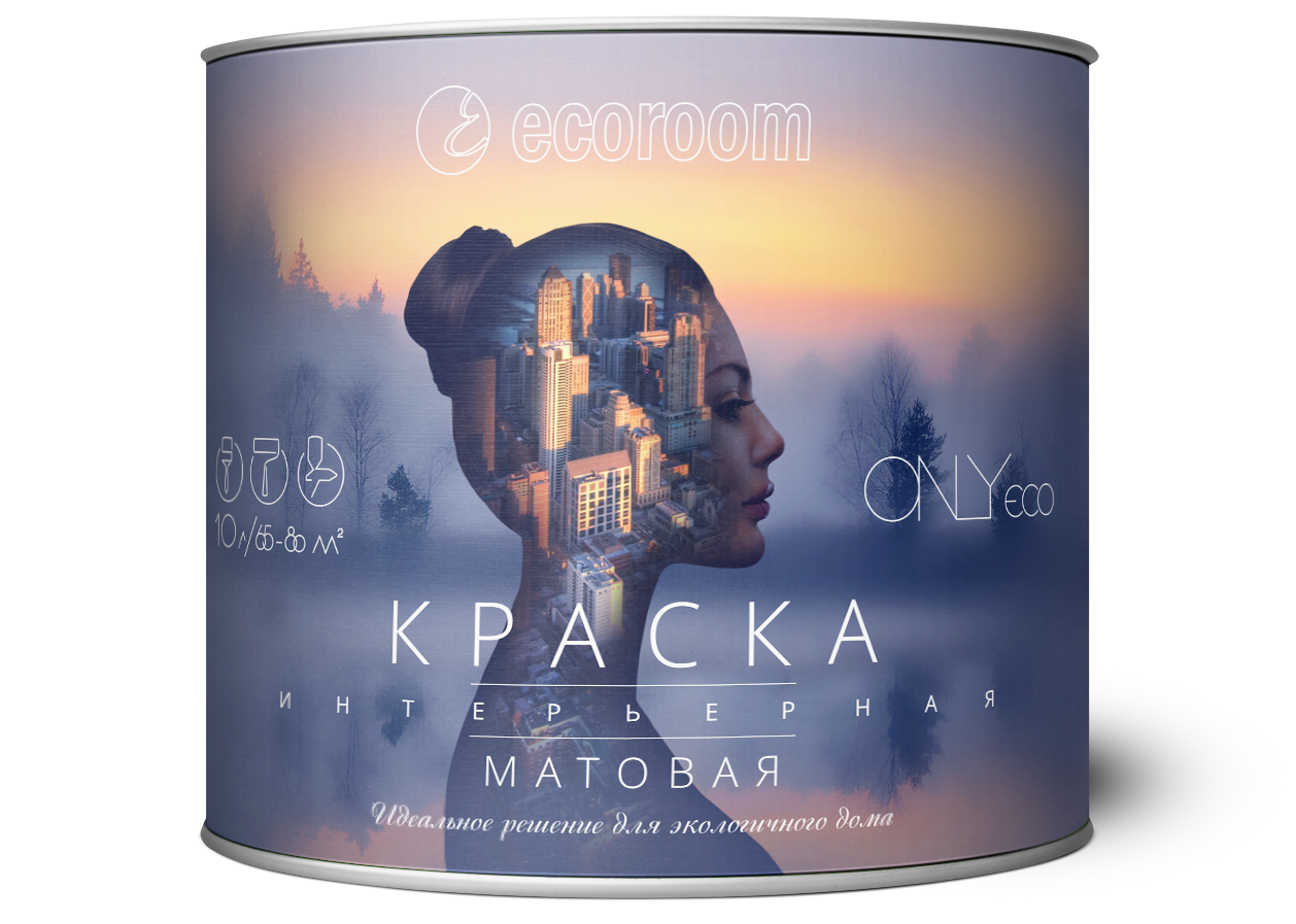 Изображение товара Краска интерьерная ONLYECO 992-1-5 белая матовая 5 л Изображение товара Краска интерьерная ONLYECO 992-1-5 белая матовая 5 л