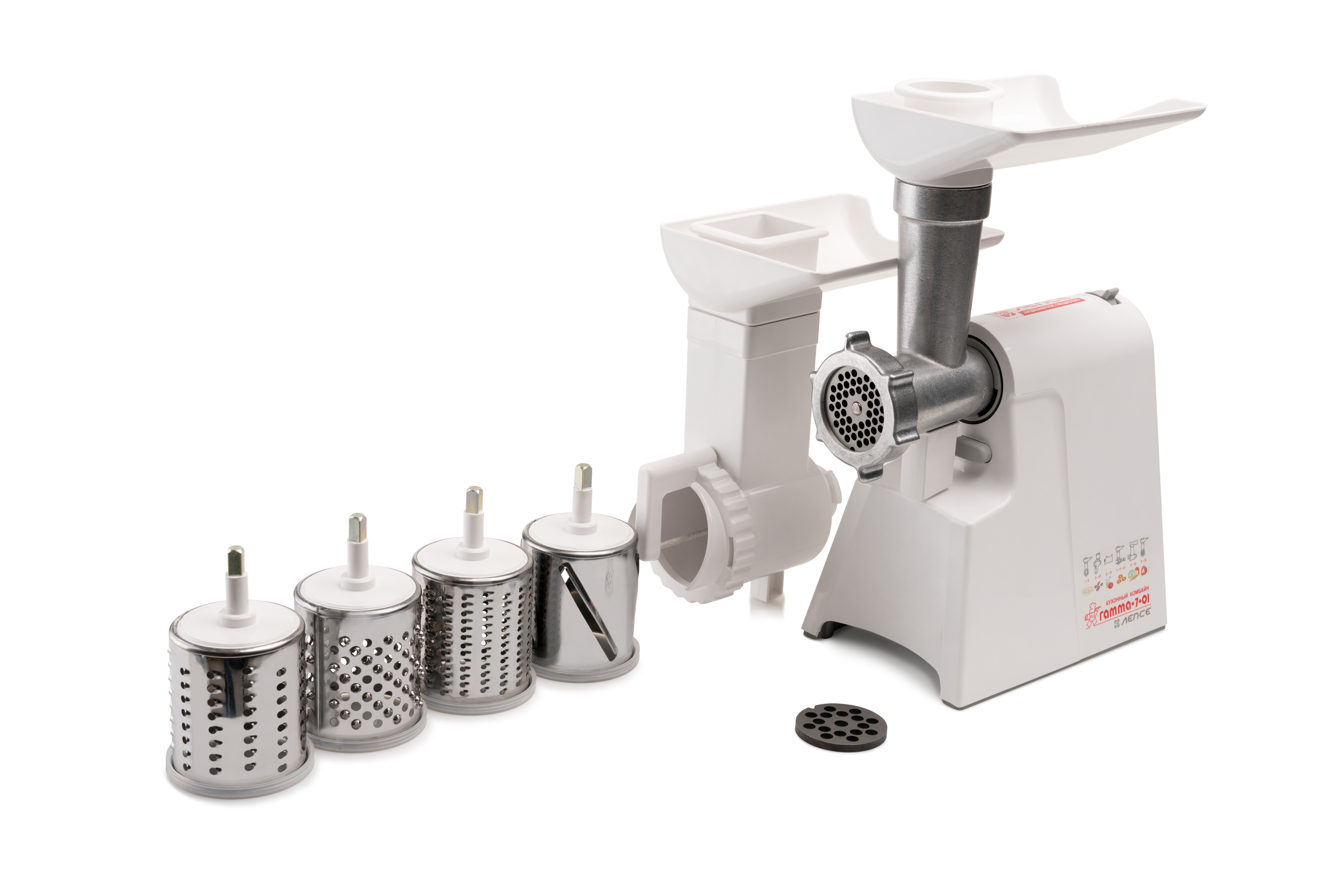 Изображение товара Электромясорубка Лепсе Гамма-7-01 700 Вт комплект 3 цвета белый