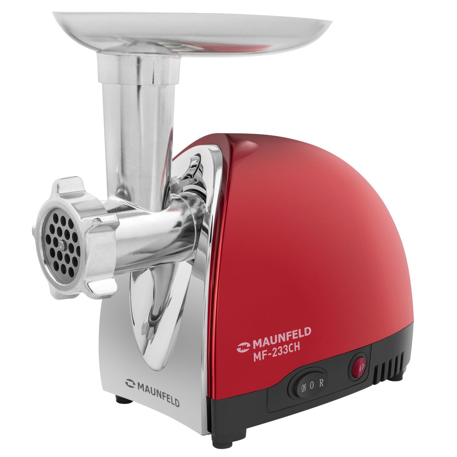 Изображение товара Электрическая мясорубка Maunfeld Mf-233ch 1360 Вт красный компактная мощная